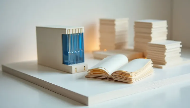 A miniature shelf of ring binders with one torn open and crumbling beside a sealed glowing blue ledger box, showing paper logs failing audits while the sealed record holds.