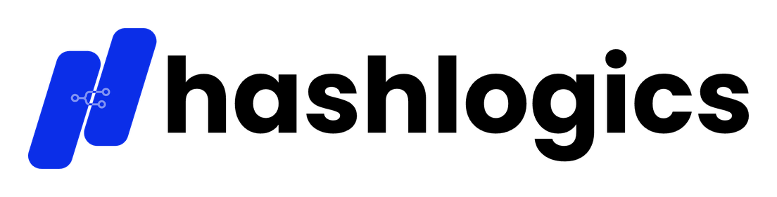 Hashlogics logo: logo for light backgrounds